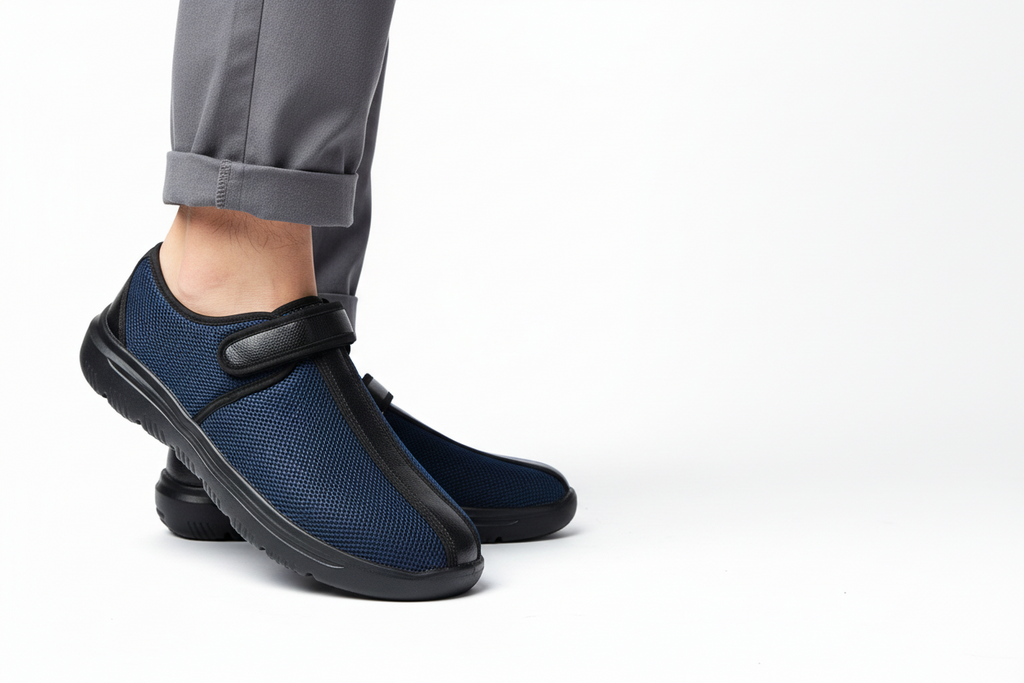 106 حذاء قماش كحلي مريح للقدم السكري   | K&H Medical