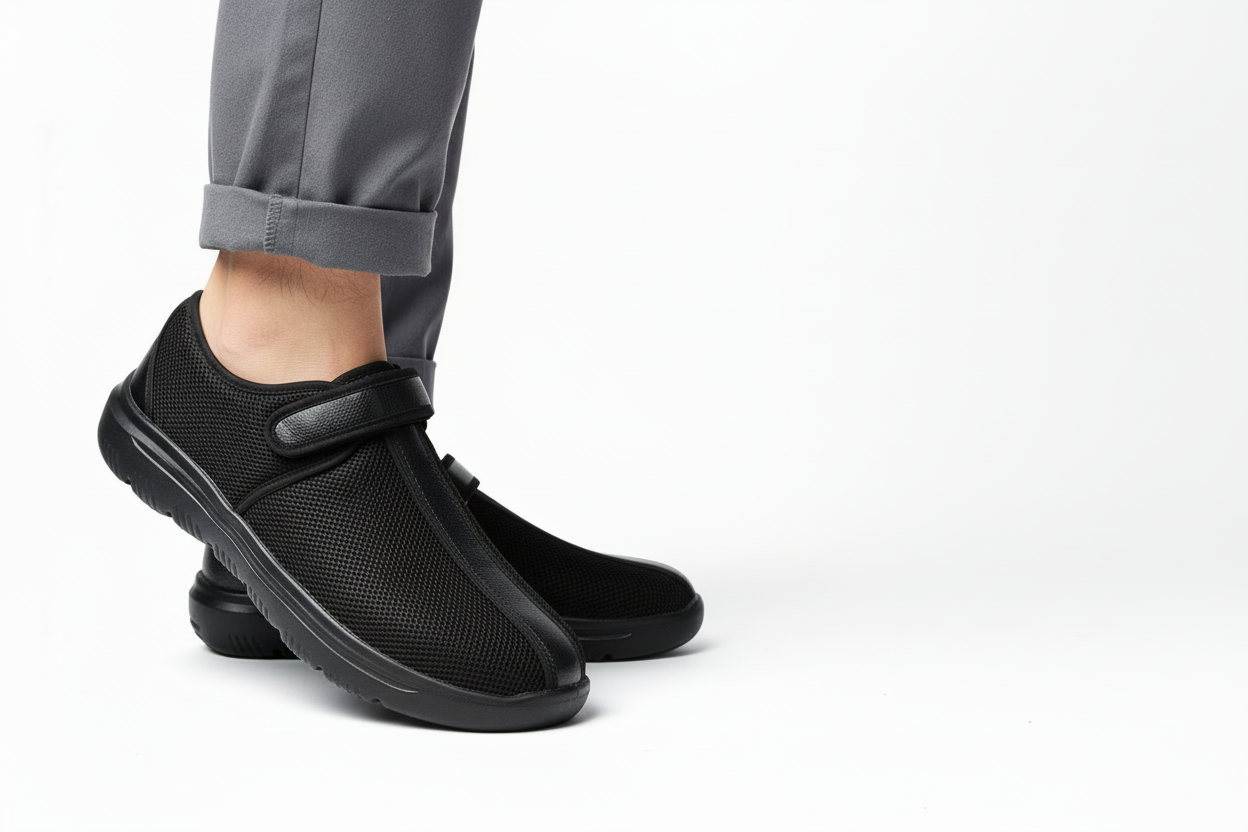 106 حذاء قماش كحلي مريح للقدم السكري   | K&H Medical