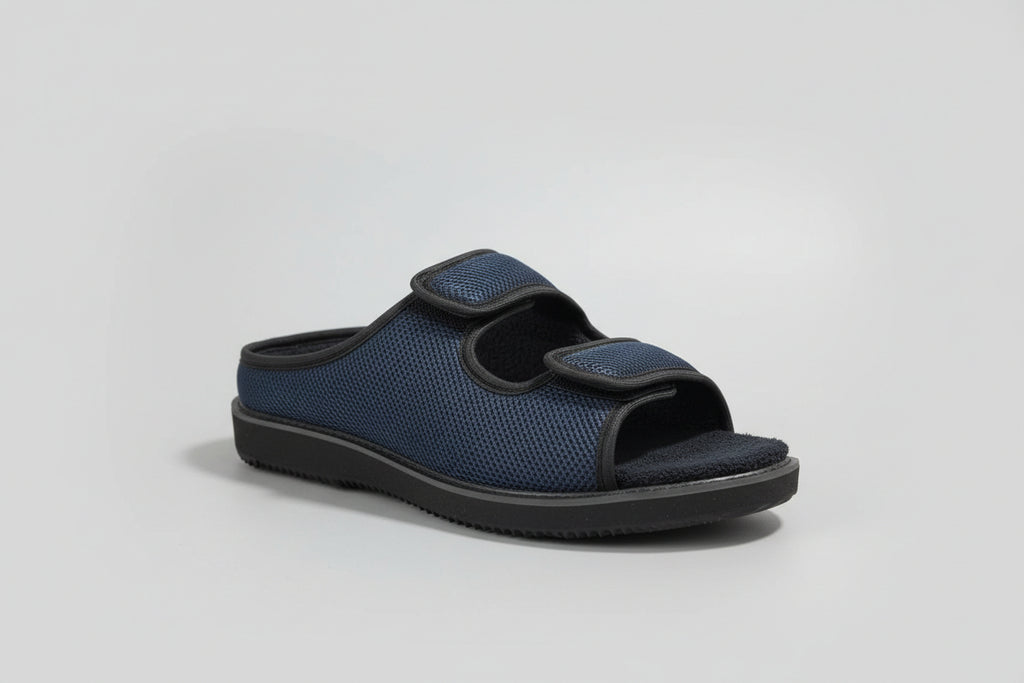 شبشب قماش كحلي مريح للقدم السكري بتصميم مريح وخفيف | K&H Medical