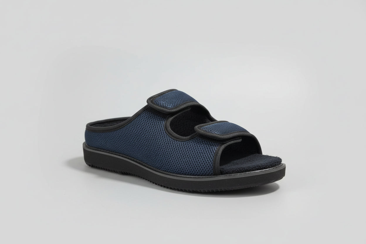 شبشب قماش كحلي مريح للقدم السكري بتصميم مريح وخفيف | K&H Medical