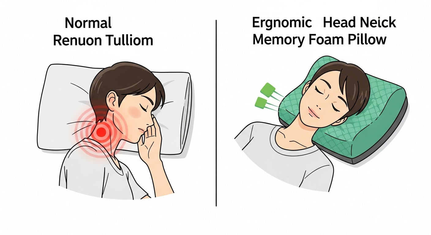 وسادة كونتور كبيرة ميموري فوم ألماني – دعم مخصص للرقبة من K&H Medical